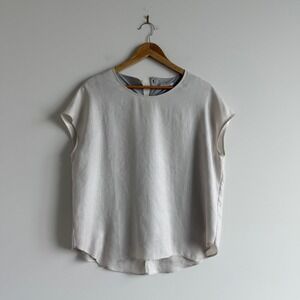 Women's M.M. Lafleur Didion Neutral Blouse Size Medium